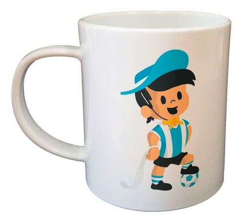 Taza De Plastico Boy Argentina Pelota Niño Dibujo Diseño