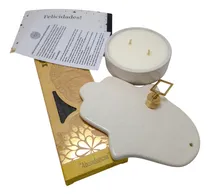 Comprar Porta Sahumerio Mano De Fátima+vela Soja+sahumerio+apagavela