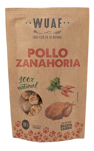 Snack Para Perros Wuaf Pollo Zanahoria 100 Grs