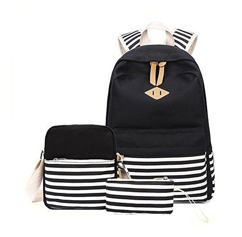 Abshoo Causal Canvas Stripe Backpack Mochilas Adolescentes L