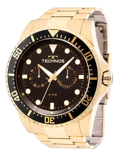 Relógio Technos Masculino Skymaster 6p25bf/4p Dourado