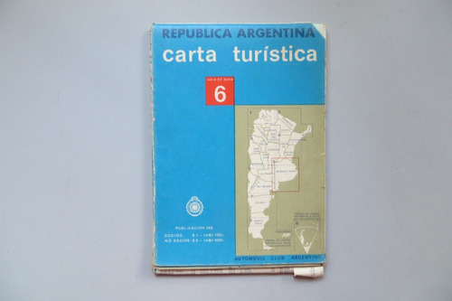 Mapa Carta Turística Zona 6 A.c.a. Provincia De Buenos Aires