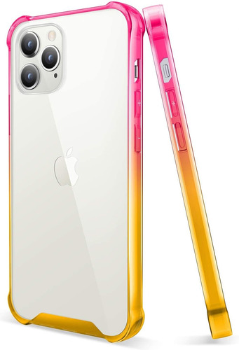 Funda Para iPhone 12 Pro Max, Rosa/amarillo/resistente