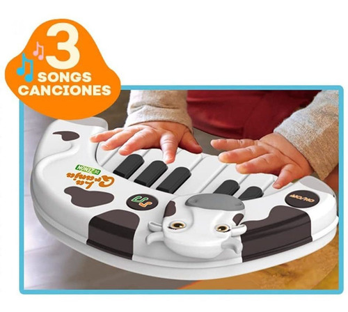 La Granja De Zenón Piano Musical Vaca Lola Interactivo Color Blanco