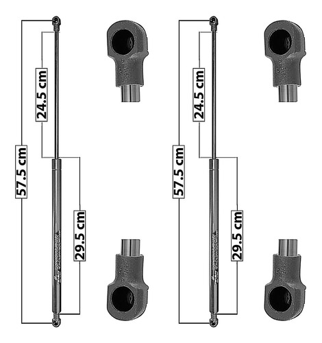 Set Amortiguadores 5a Puerta Generico Fiesta 1998 - 2001