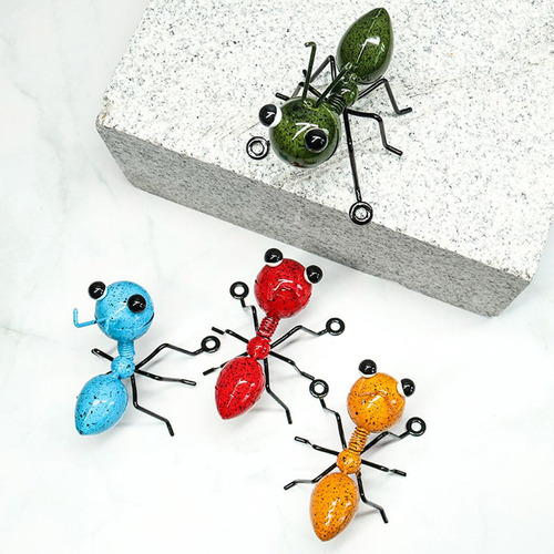 - 4 Pcs 3d Metal Ant Wall Art Decor Para Jardim Backyard