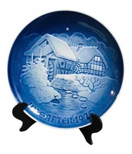 Plato Decorativo Copenhagen Porcelana Navidad 1975 , 18 Cm