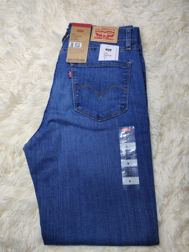 Pantalón Levi's 720 High-rise Súper Skinny Azul Claro 9