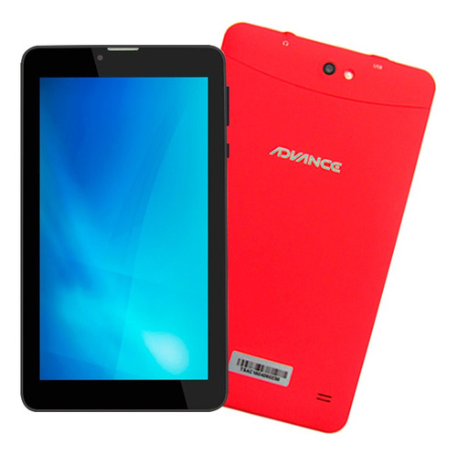 Tablet 7 Advance Prime, Sim 3g, 1gb + 16 Gb Color Rojo Negro