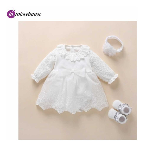 Vestido Blanco Para Bebés- Bautizo