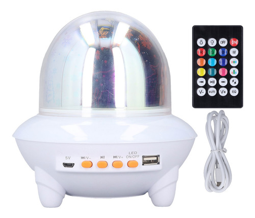 Bocina De Luz Nocturna Función De Música Rgb Usb Recargable