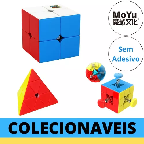 KIT Cubo Magico 2x2 + 3x3 + 3x3x3 Triângulo Cube Pro - MO YU