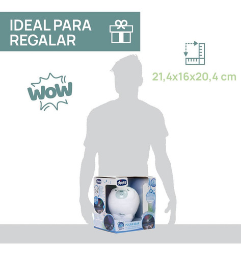 Chicco Proyector Oso Polar Para Next2me Azul Música Y Luces