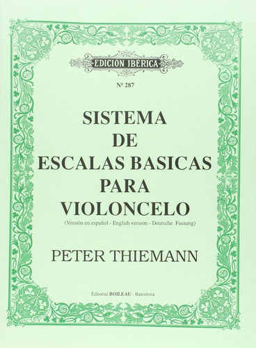 Libro Sistema De Escalas Básicas Para Violoncelo - Thiemann