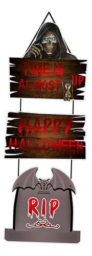 Decoración Colgante De Puerta De Halloween, Cartel Colgante