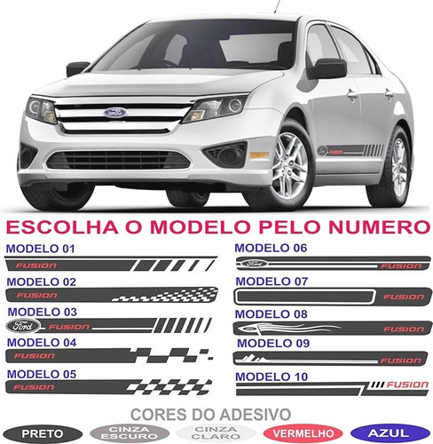 Faixas Lateral  Ford Fusion Sport Adesivos Par 2012