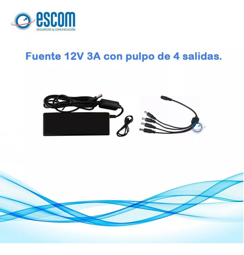 Kit 4 Camaras Epcom 1080p 2mp Cctv Circuito Cerrado Cct