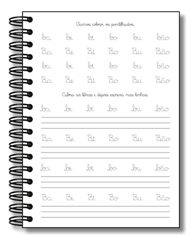 Kit Caderno De Caligrafia Infantil