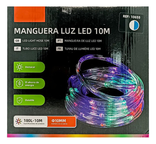 Manguera De Luces Led 180l  10m Multicolor