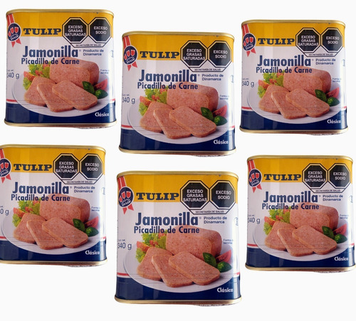 6 Jamonillas Picadillo De Carne Tulip De 340g