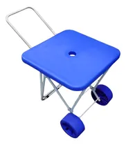 Comprar Carrito De Playa De Aluminio Porta Reposeras Y Mesa Plegable