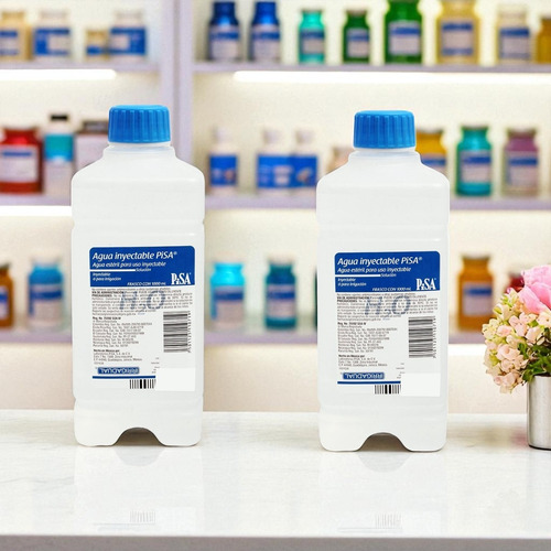 Agua Inyectable Estéril Frasco 1000 Ml Pisa 2 Pack