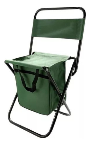 Silla de camping con bolsa verde desmontable de hasta 70 kg