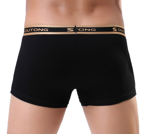 Calzoncillos Tipo Bóxer Para Hombre, De Color Liso, Transpir