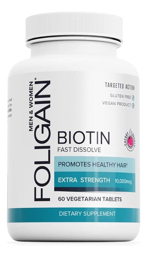Foligain Biotina Rápida Disolución Extra Fuerte 60 Tabletas 