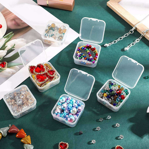 Crystally-12 Pieces Plastic Clear Storage Box For Collectin