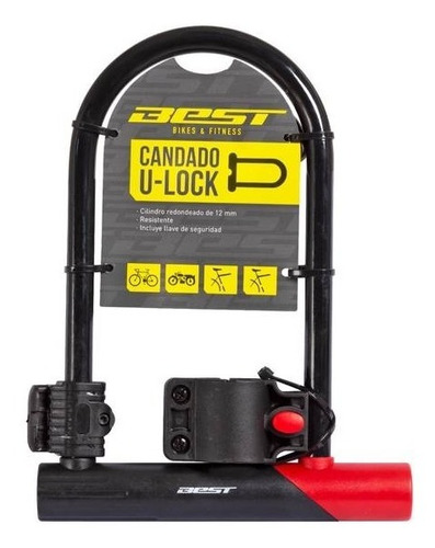 Candado Bicicleta Ulock 180mm Ancho X 245mm Largo Best Best