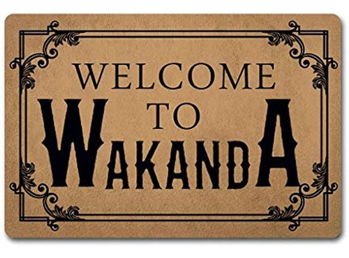 ~? Zqh Felpudo Para Puerta De Entrada Bienvenido A Wakanda F