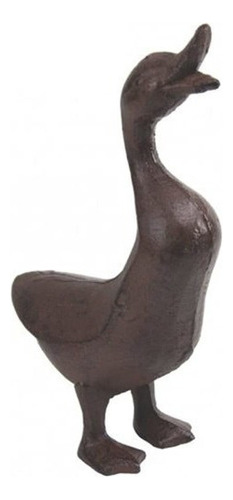 Figura De Jardin De Pato De Hierro Fundido De Cuerpo Comple