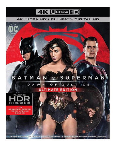 4k Ultra Hd + Blu-ray Batman V Superman Ultimate Extendida