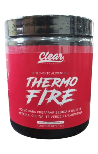 Clear Pre Entreno Thermofire Betaina Colina 189g 30 Serv Sfn