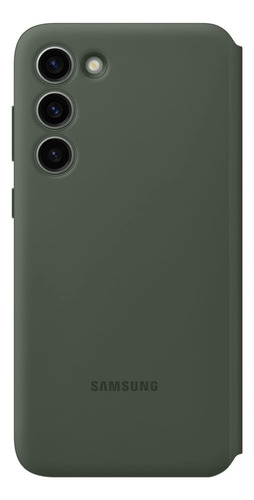 Samsung Galaxy S23+ Plus S-view Funda Para Teléfono Con Portafolios, Funda Protectora Con Ranura Para Tarjetero, Ventana Transparente, Versión Estadounidense, Ef-zs916cgegus, Verde