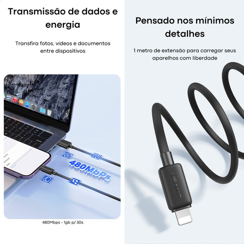 Cabo Carregador Turbo Usb C 30w P/ iPhone 13 Plus Pro Max