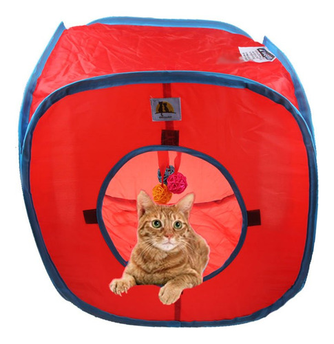 Popout Flexible Cat Kitty Play Cube Juego De Tunel Expandib