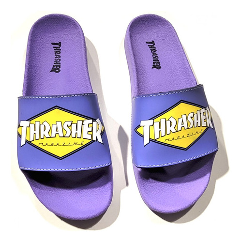 Thrasher Sliders Diamond Violeta Ojotas