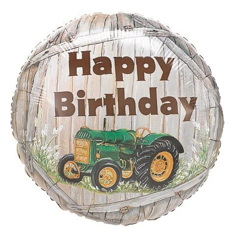 (2) Deere Del Cumpleaños Del Tractor Globos De Mylar Verde D