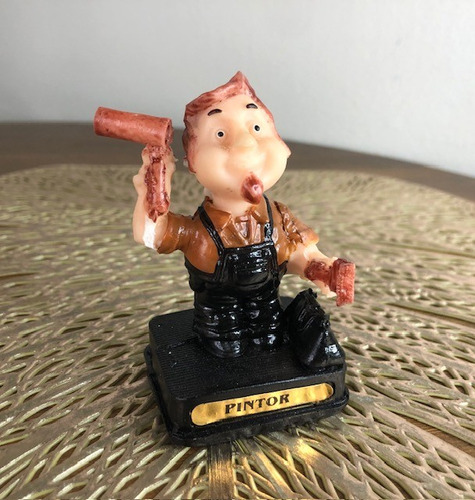 Estatueta Mini Resina Pintor 8cm 2 Linha