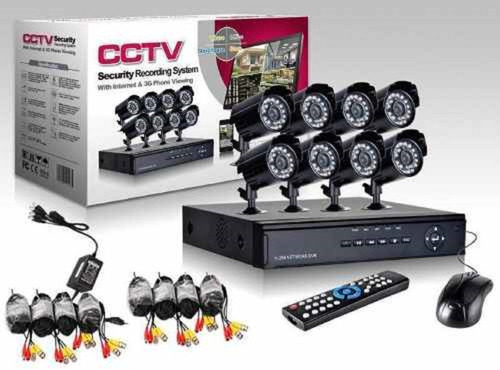 Cctv Kit Dvr 8 Canales + 8 Cámaras De Seguridad 700 Tvl