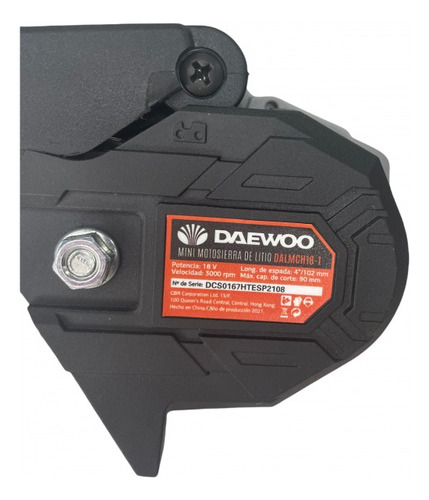 Mini Sierra Inalámbrica Daewoo 3000rpm DALMCH18-1 KIT Color Gris y Negro más Batería