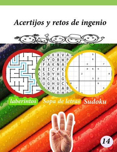 Acertijos Y Retos De Ingenio: Sopa De Letras -sudoku -laberi