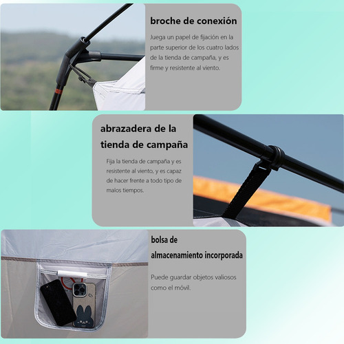 Carpa Instant Acampada Amplia Para 8-12 Personas Double Capa