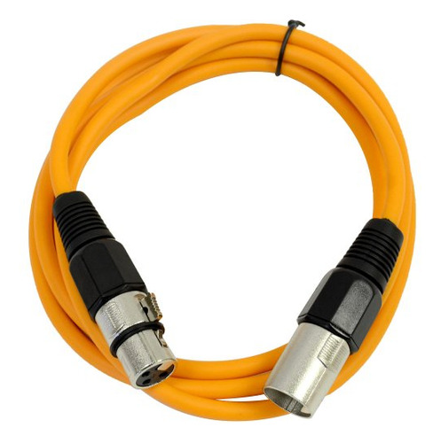 Cable Xlr Macho A Hembra 6' Naranja - Balanceado