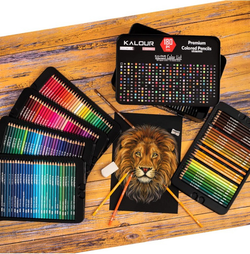 Colores De Arte Profesionales Kalour Caja De 180 Piezas