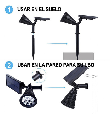 A Lampara Solar Exterior Led Jardin Estacas Colgantes
