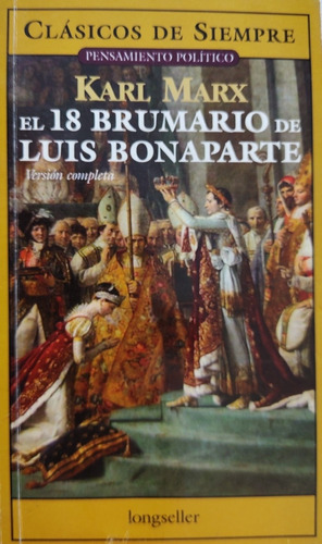 Libro El 18 Brumario De Luis Bonaparte Karl Marx(aa187