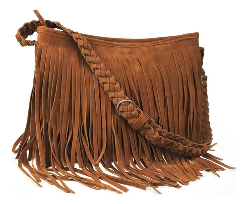 Ayliss® Hippie Suede Fringe Tassel Messenger Bag Mujeres Hob